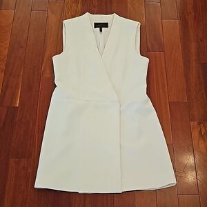 Women's Sleeveless White Mini Tunic Suit Dress Work Classy BCBGMAXAZRIA